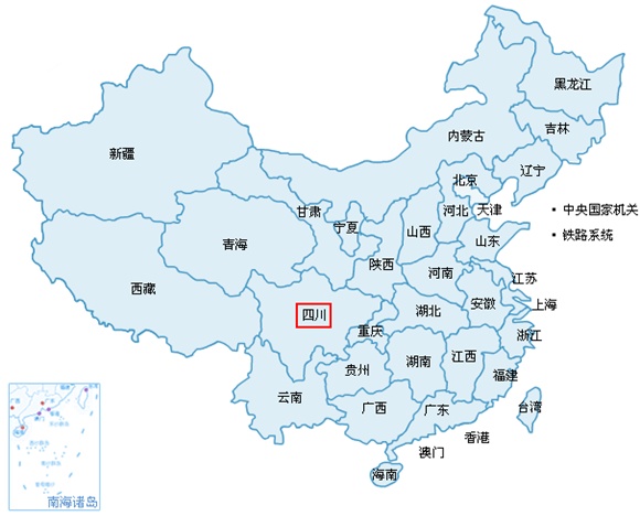 进入后在地图列表中选择"四川内江市东兴区".图片